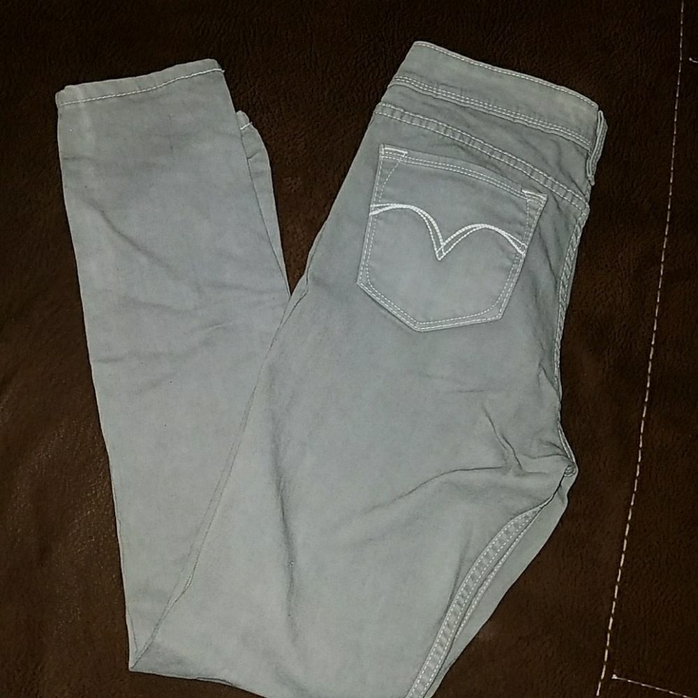 Grey Low Rise Levis